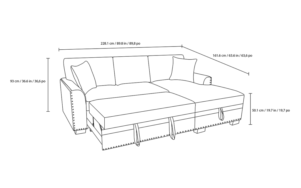 Amaya fabric on sale sleeper sofa sectional